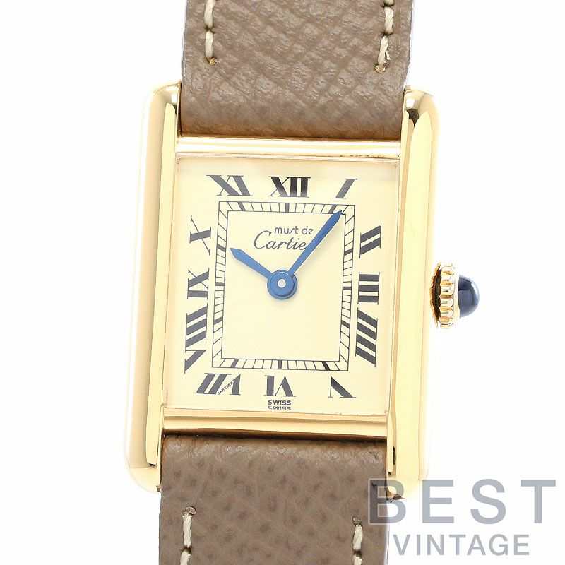 【中古】CARTIER MUST TANK SMALL MODEL VERMEIL カルティエ マストタンク SM ヴェルメイユ 82974213