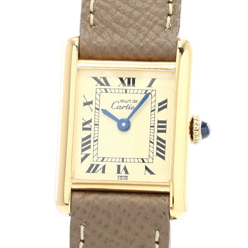 【中古】CARTIER MUST TANK SMALL MODEL VERMEIL カルティエ マストタンク SM ヴェルメイユ 82974213