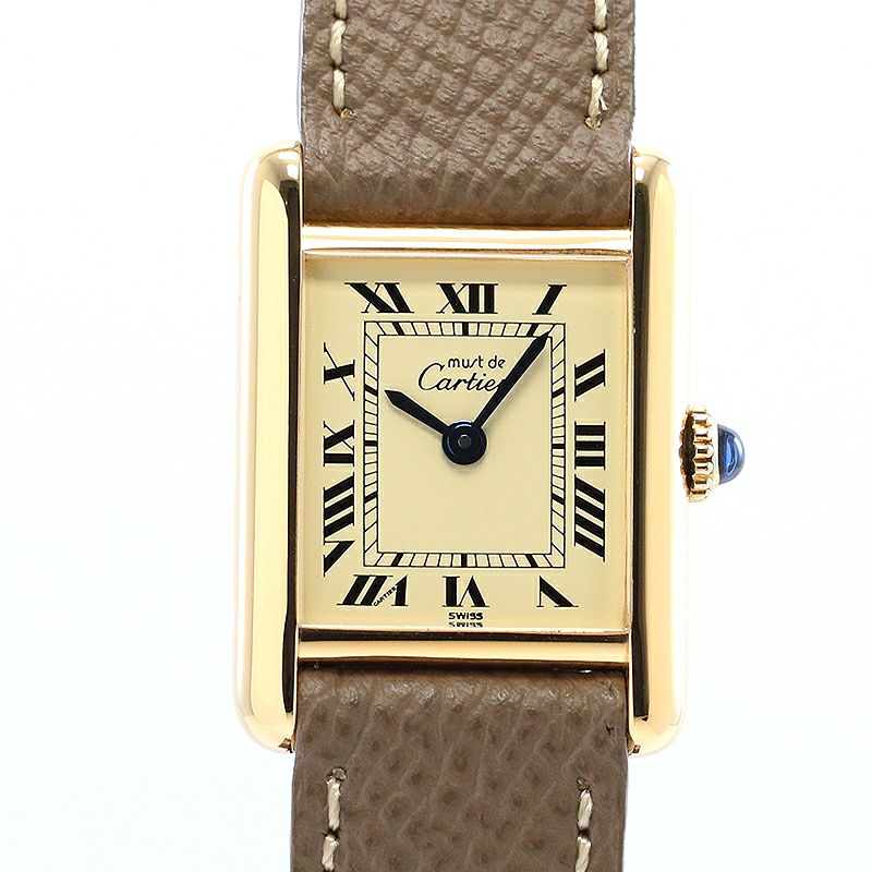 【中古】CARTIER MUST TANK SMALL MODEL VERMEIL カルティエ マストタンク SM ヴェルメイユ 82974213