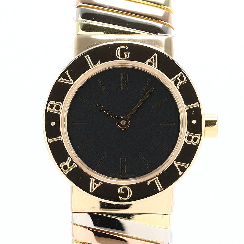 【中古】BVLGARI BVLGARI BVLGARI TUBOGAS THREE COLOR GOLD ブルガリ ブルガリ・ブルガリ トゥボガス スリーカラーゴールド Mサイズ BB23 2T