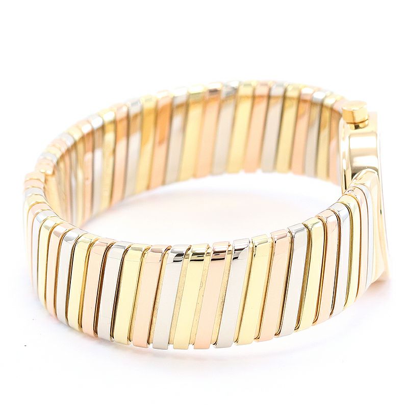 【中古】BVLGARI BVLGARI BVLGARI TUBOGAS THREE COLOR GOLD ブルガリ ブルガリ・ブルガリ トゥボガス スリーカラーゴールド Mサイズ BB23 2T