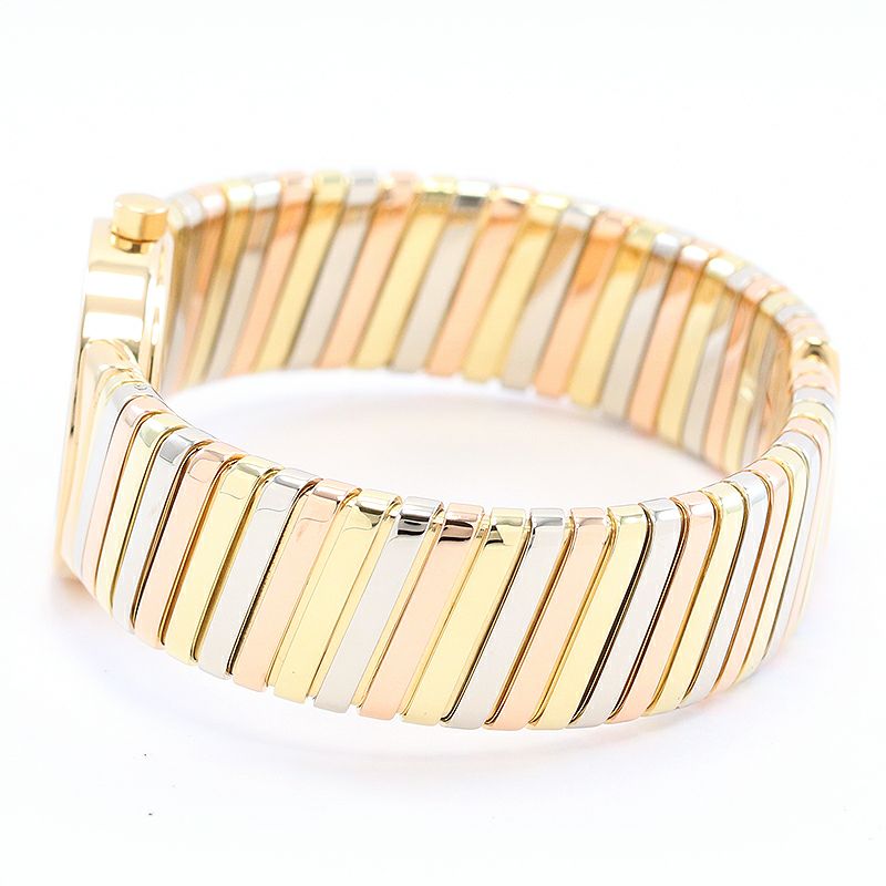 【中古】BVLGARI BVLGARI BVLGARI TUBOGAS THREE COLOR GOLD ブルガリ ブルガリ・ブルガリ トゥボガス スリーカラーゴールド Mサイズ BB23 2T