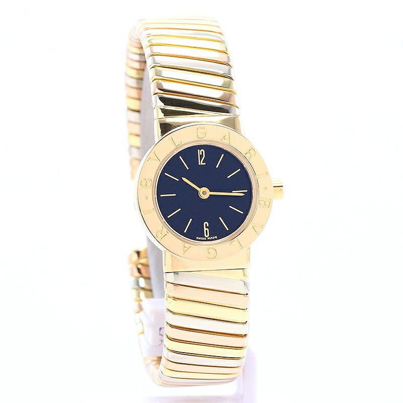 【中古】BVLGARI BVLGARI BVLGARI TUBOGAS THREE COLOR GOLD ブルガリ ブルガリ・ブルガリ トゥボガス スリーカラーゴールド Mサイズ BB23 2T