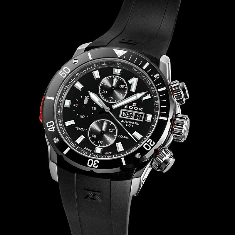 EDOX CHRONOFFSHORE-1 BEZEL LOCK CHRONOGRAPH AUTOMATIC エドックス クロノオフショア1 ベゼルロック クロノグラフ オートマティック 01128-3NRCA-NN