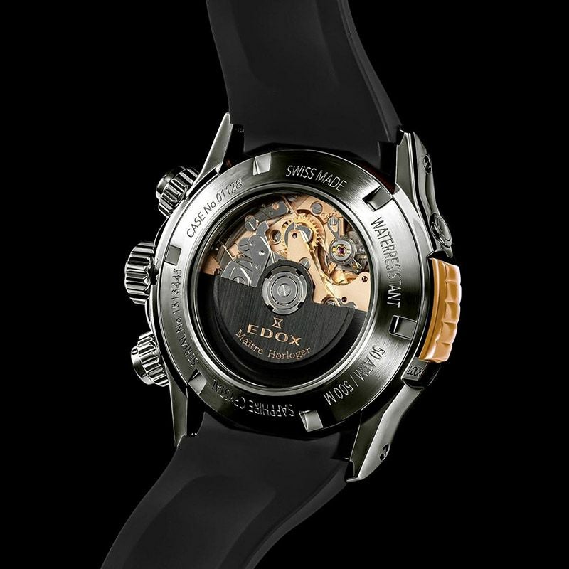 EDOX CHRONOFFSHORE-1 BEZEL LOCK CHRONOGRAPH AUTOMATIC エドックス クロノオフショア1 ベゼルロック クロノグラフ オートマティック 01128-37GNRCA-GNR