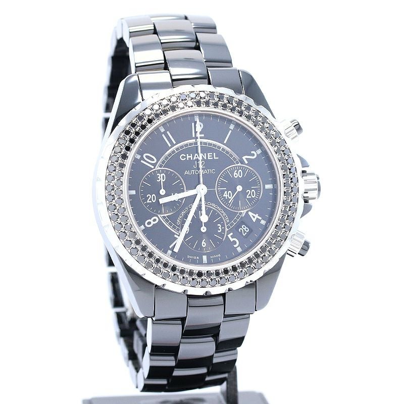【中古】CHANEL J12 CHRONOGRAPH 41MM BLACK DIAMONDS BEZEL シャネル J12 クロノグラフ 41MM ブラックダイヤモンドベゼル H1419