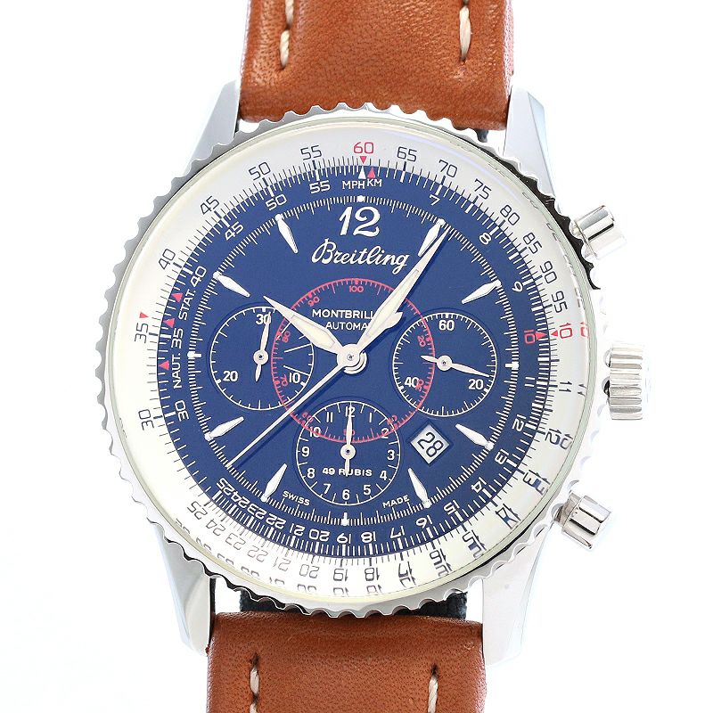 【中古】BREITLING NAVITIMER MONTBRILLANT DATE ブライトリング ナビタイマー モンブリラン デイト A4133012/B408/593X (A414B08LBA)