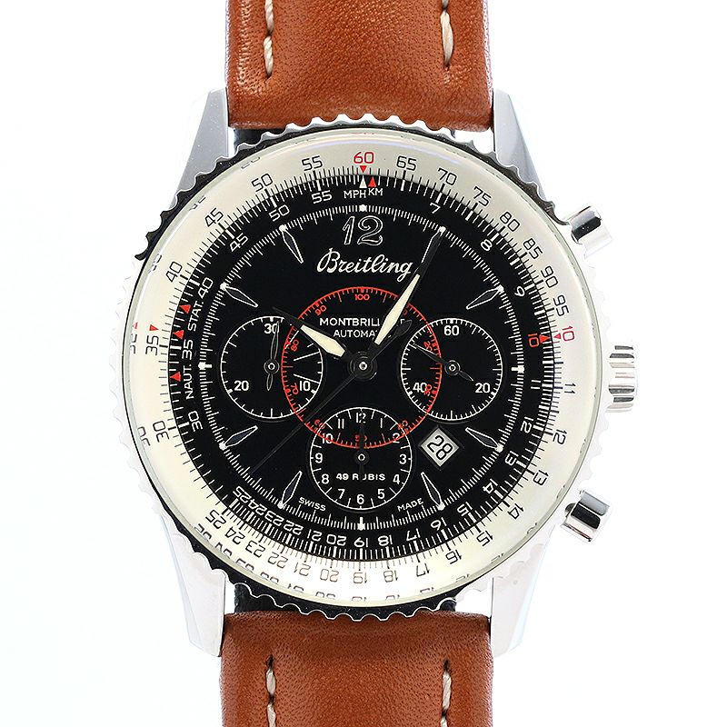 【中古】BREITLING NAVITIMER MONTBRILLANT DATE ブライトリング ナビタイマー モンブリラン デイト A4133012/B408/593X (A414B08LBA)