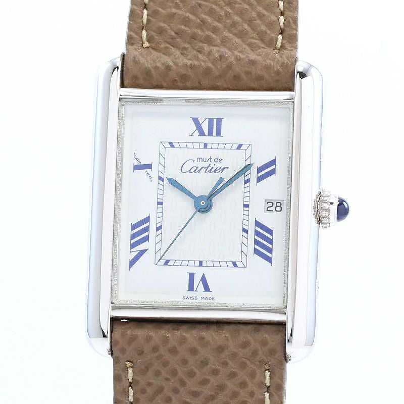 【中古】CARTIER MUST TANK LARGE MODEL JUMBO VERMEIL カルティエ マストタンク LM ジャンボ ヴェルメイユ W1014154