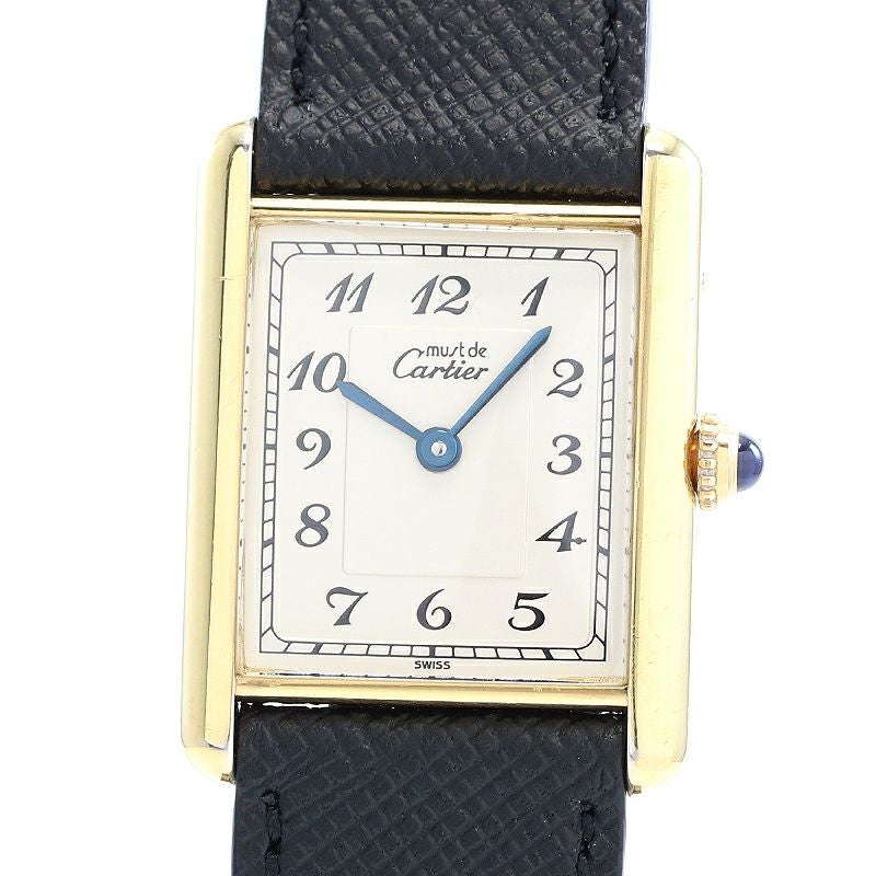 【中古】CARTIER MUST TANK LARGE MODEL VERMEIL カルティエ マストタンク LM ヴェルメイユ W1002554