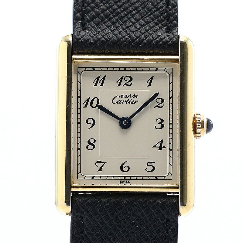 【中古】CARTIER MUST TANK LARGE MODEL VERMEIL カルティエ マストタンク LM ヴェルメイユ W1002554