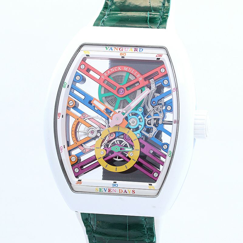 【中古】FRANCK MULLER VANGUARD POWER RESERVE COLOR DREAMS フランク・ミュラー ヴァンガード セブンデイズ スケルトン カラードリーム V45S6SQTCOLDRMTTBCBC