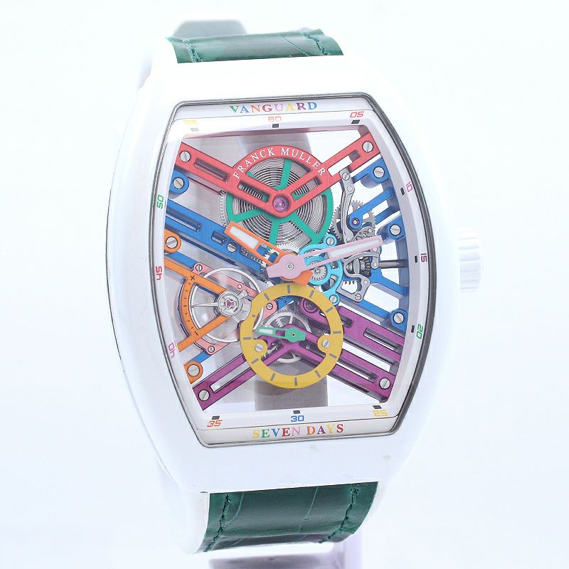 【中古】FRANCK MULLER VANGUARD POWER RESERVE COLOR DREAMS フランク・ミュラー ヴァンガード セブンデイズ スケルトン カラードリーム V45S6SQTCOLDRMTTBCBC