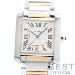 【中古】CARTIER TANK FRANCAISE LARGE MODEL カルティエ タンク フランセーズ LM W51005Q4