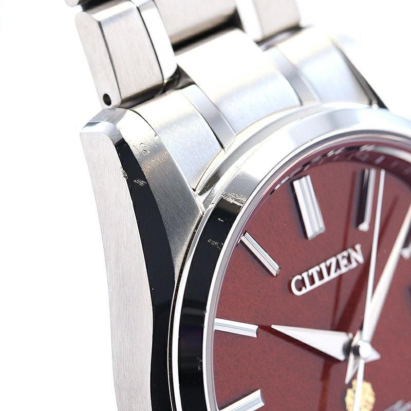 【中古】CITIZEN THE CITIZEN ECO-DRIVE TITANIUM LIMITED EDITION SHINKU シチズン ザ・シチズン エコ・ドライブ チタニウム 限定モデル 深紅(しんく) AQ4020-54Z (A060-T025421)