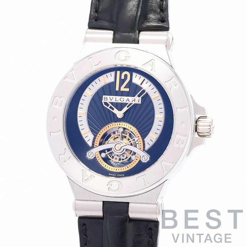 【中古】BVLGARI DIAGONO TOURBILLON LIMITED EDITION ブルガリ ディアゴノ トゥールビヨン リミテッドエディション 101690 (DG42PTB)