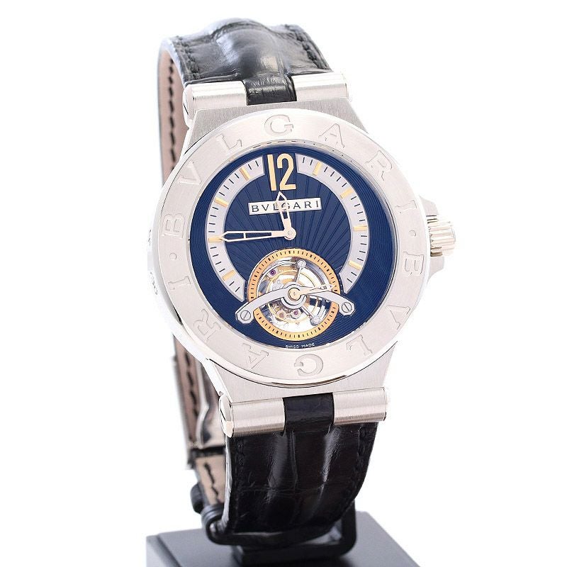 【中古】BVLGARI DIAGONO TOURBILLON LIMITED EDITION ブルガリ ディアゴノ トゥールビヨン リミテッドエディション 101690 (DG42PTB)
