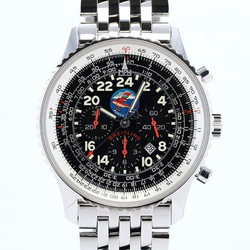 【中古】BREITLING NAVITIMER COSMONAUTE FLYBACK PORCO ROSSO ブライトリング ナビタイマー コスモノート フライバック ポルコロッソ A2232208/B612/423A (A222BPRNP)