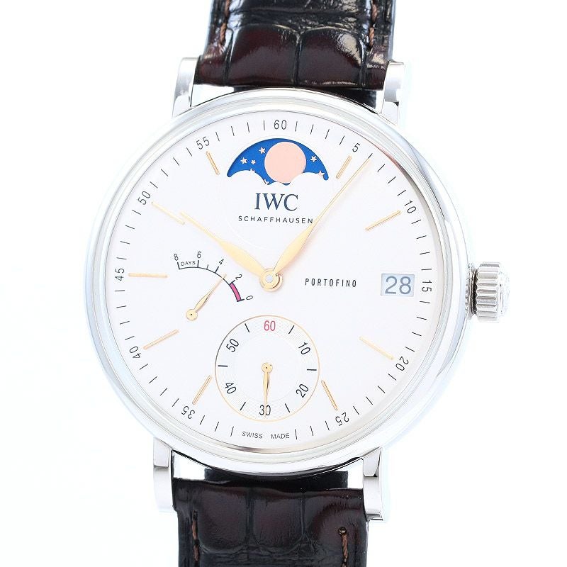 【中古】IWC PORTOFINO HAND WOUND MOON PHASE アイ・ダブリュー・シー ポートフィノ・ハンドワインド・ムーンフェイズ IW516401