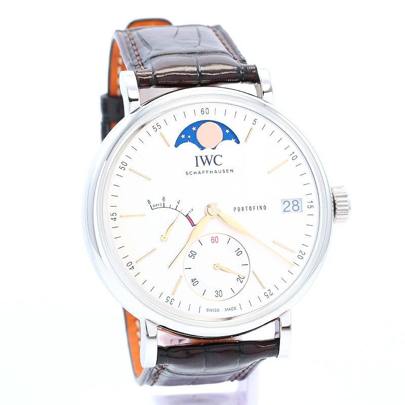 【中古】IWC PORTOFINO HAND WOUND MOON PHASE アイ・ダブリュー・シー ポートフィノ・ハンドワインド・ムーンフェイズ IW516401