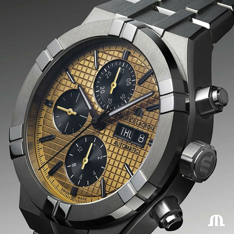 MAURICE LACROIX AIKON AUTOMATIC TITANIUM CHRONOGRAPH モーリス・ラクロア アイコン オートマティック チタニウム クロノグラフ AI6038-TT032-530-1