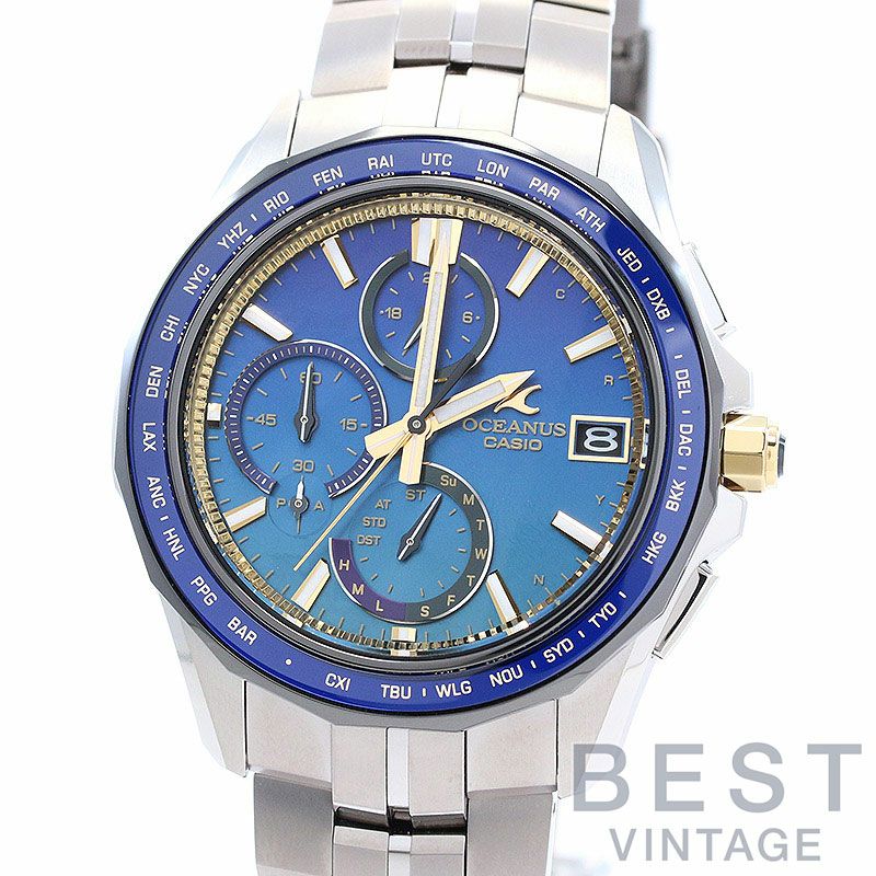【中古】CASIO OCEANUS MANTA S7000 SERIES CASIO WATCH 50TH ANNIVERSARY EDITION カシオ オシアナス マンタ S7000シリーズ カシオウオッチ50周年記念モデル OCW-S7000SS-2AJR