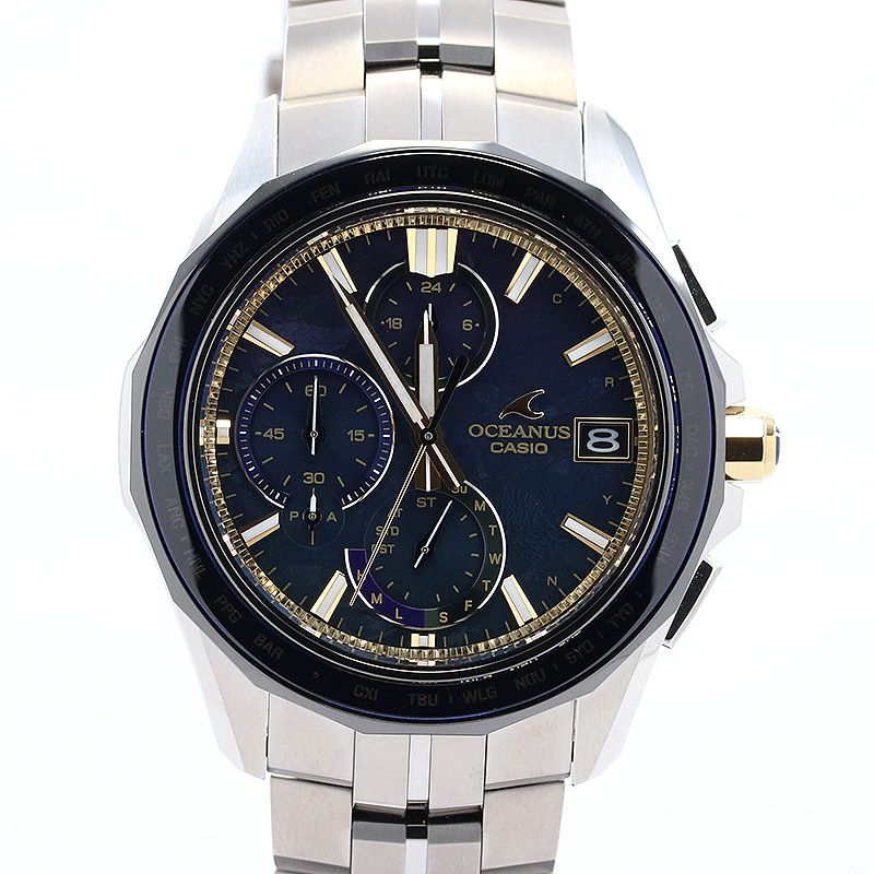 【中古】CASIO OCEANUS MANTA S7000 SERIES CASIO WATCH 50TH ANNIVERSARY EDITION カシオ オシアナス マンタ S7000シリーズ カシオウオッチ50周年記念モデル OCW-S7000SS-2AJR
