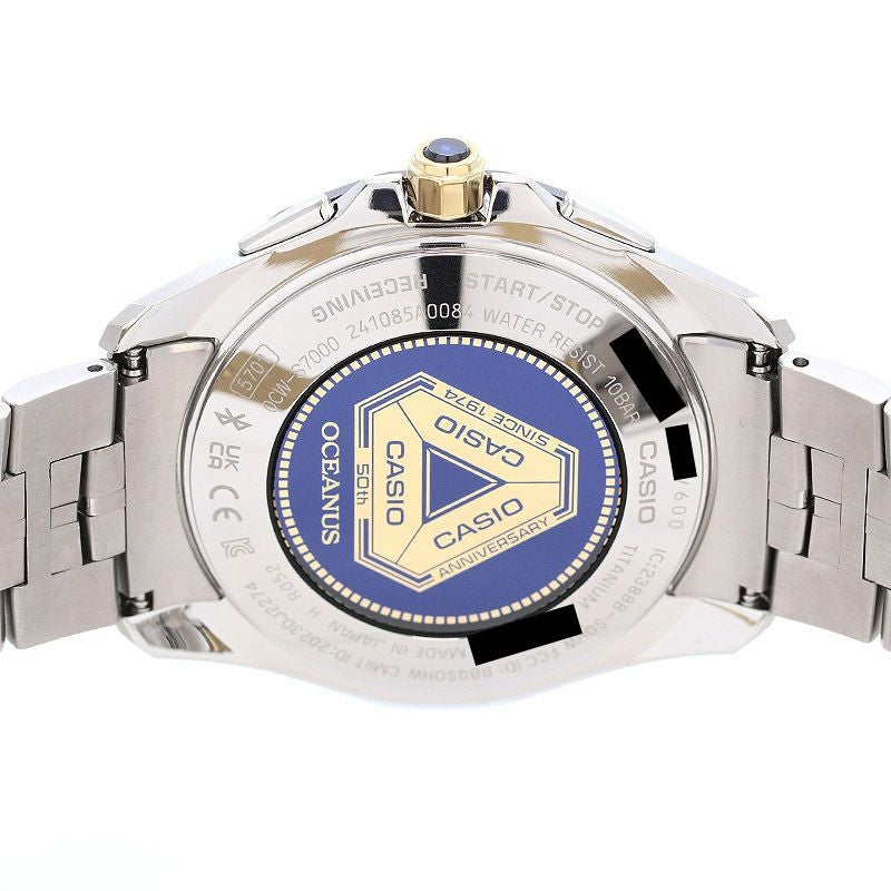 【中古】CASIO OCEANUS MANTA S7000 SERIES CASIO WATCH 50TH ANNIVERSARY EDITION カシオ オシアナス マンタ S7000シリーズ カシオウオッチ50周年記念モデル OCW-S7000SS-2AJR
