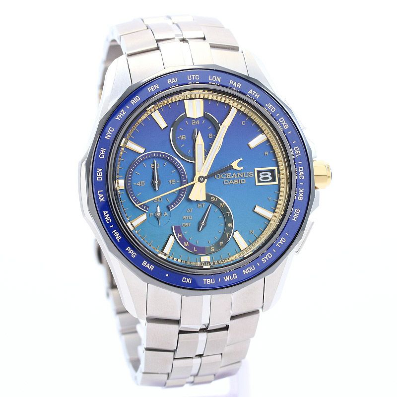 【中古】CASIO OCEANUS MANTA S7000 SERIES CASIO WATCH 50TH ANNIVERSARY EDITION カシオ オシアナス マンタ S7000シリーズ カシオウオッチ50周年記念モデル OCW-S7000SS-2AJR