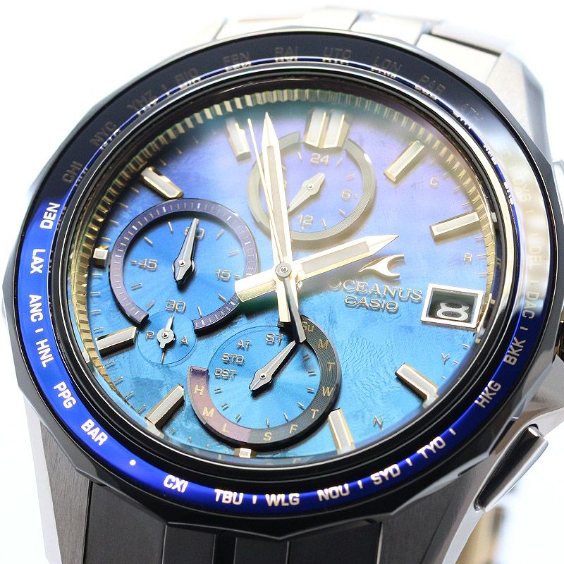 【中古】CASIO OCEANUS MANTA S7000 SERIES CASIO WATCH 50TH ANNIVERSARY EDITION カシオ オシアナス マンタ S7000シリーズ カシオウオッチ50周年記念モデル OCW-S7000SS-2AJR