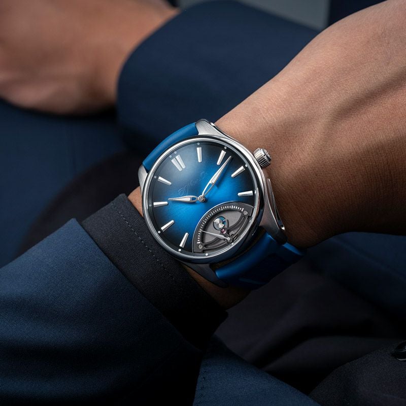 H.Moser & Cie. PIONEER RETROGRADE SECONDS MIDNIGHT BLUE H.モーザー パイオニア・レトログラード セコンド ミッドナイトブルー 3250-1200