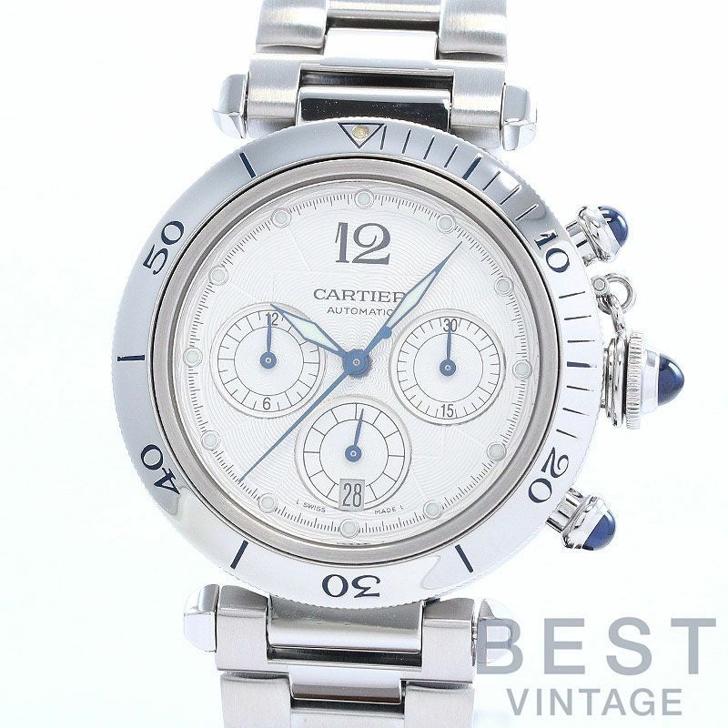 【中古】CARTIER PASHA DE CARTIER PLONGEUR CHRONOGRAPH カルティエ パシャ ドゥ カルティエ プロンジャー クロノグラフ 38MM W31030H3