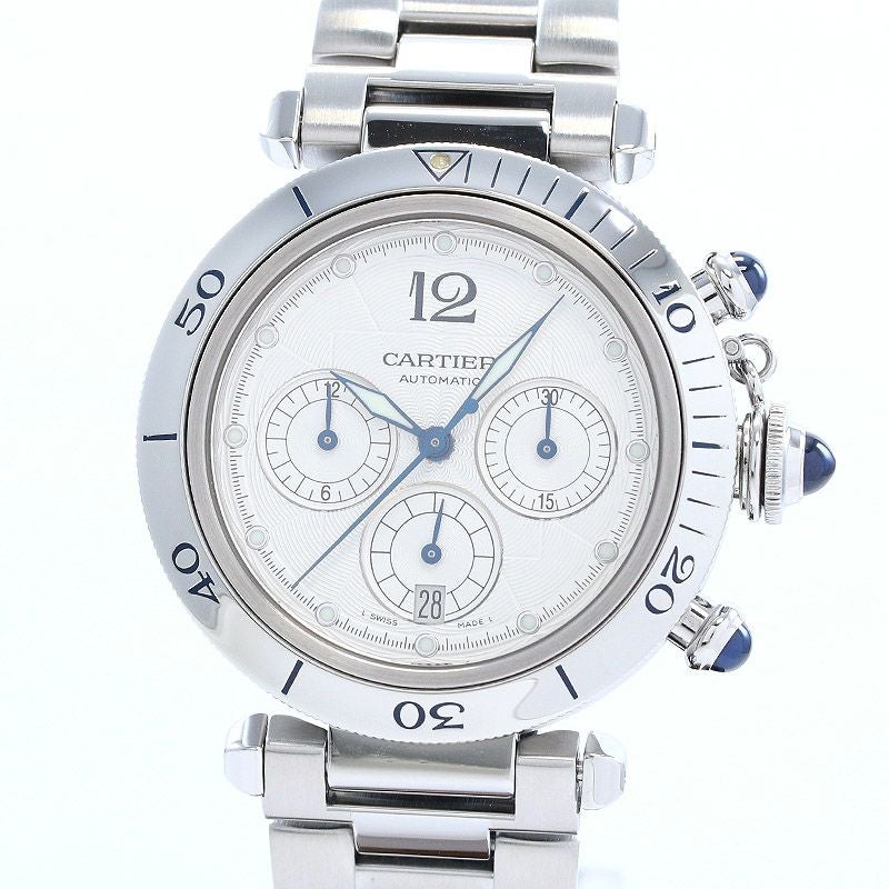 【中古】CARTIER PASHA DE CARTIER PLONGEUR CHRONOGRAPH カルティエ パシャ ドゥ カルティエ プロンジャー クロノグラフ 38MM W31030H3