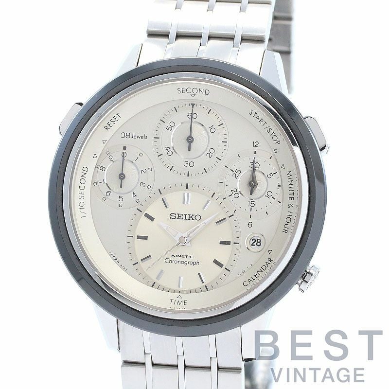 【中古】SEIKO CROWN CHRONOGRAPH DOMESTIC CHRONOGRAPH 40TH ANNIVERSARY セイコー キネティック クラウン クロノグラフ 国産クロノグラフ誕生40周年記念限定 SBCG003 (9T82-0AE0)