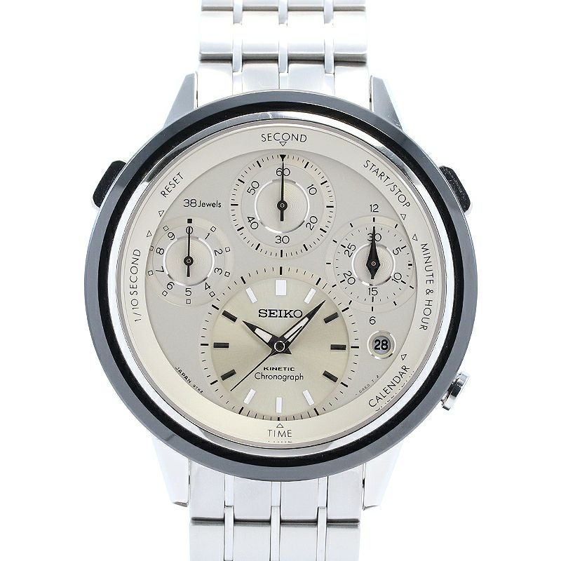 【中古】SEIKO CROWN CHRONOGRAPH DOMESTIC CHRONOGRAPH 40TH ANNIVERSARY セイコー キネティック クラウン クロノグラフ 国産クロノグラフ誕生40周年記念限定 SBCG003 (9T82-0AE0)