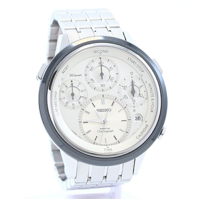 【中古】SEIKO CROWN CHRONOGRAPH DOMESTIC CHRONOGRAPH 40TH ANNIVERSARY セイコー キネティック クラウン クロノグラフ 国産クロノグラフ誕生40周年記念限定 SBCG003 (9T82-0AE0)