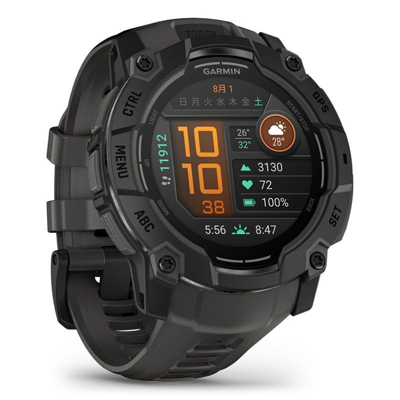 GARMIN Instinct 3 AMOLED 50mm Black / Charcoal ガーミン インスティンクト 3 アモレッド 50mm ブラック / チャコール 010-03020-30