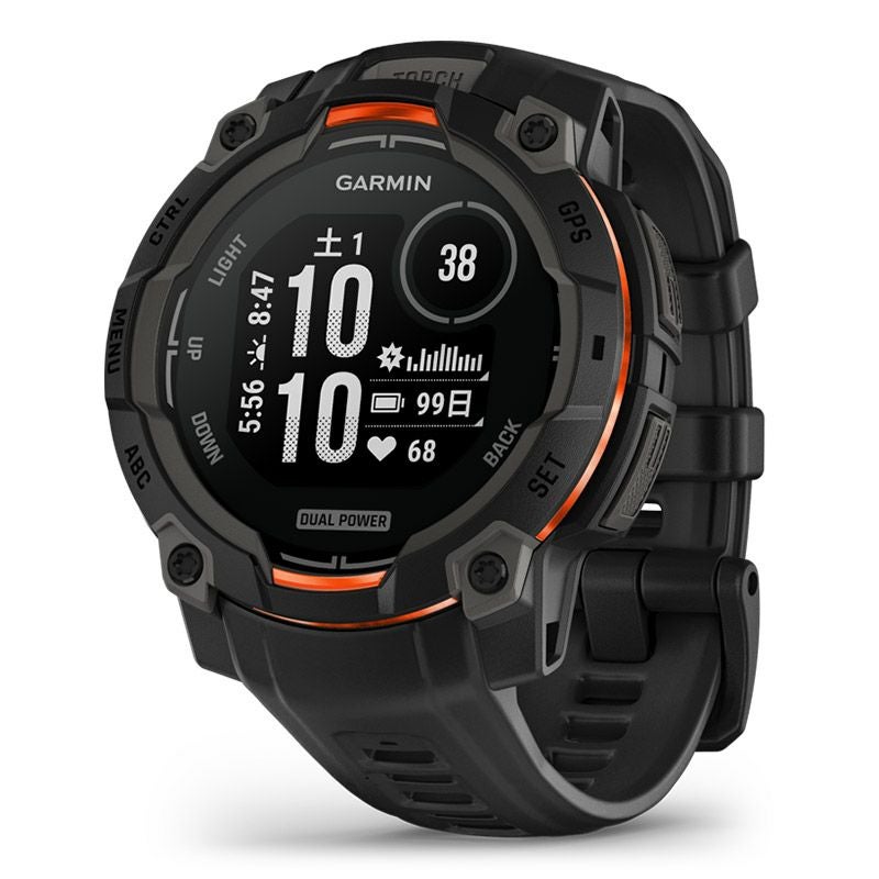 GARMIN Instinct 3 Dual Power 45mm Black ガーミン インスティンクト 3 デュアルパワー 45mm ブラック 010-02934-30