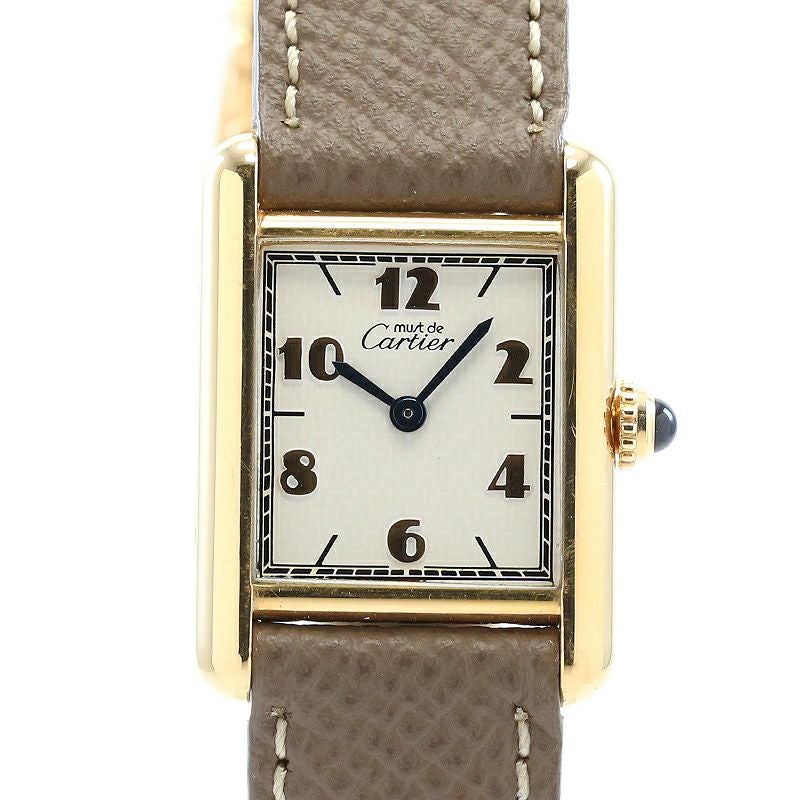 【中古】CARTIER MUST TANK SMALL MODEL VERMEIL カルティエ マストタンク SM ヴェルメイユ W1008354