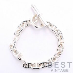 【中古】HERMES CHAINE D’ANCRE BRACELET MM 17PIECES エルメス シェーヌダンクル モアイヤンモデル 17コマ -