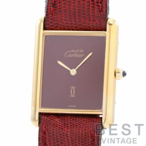【中古】CARTIER MUST TANK LARGE MODEL VERMEIL カルティエ マストタンク LM ヴェルメイユ 83919723 (681006)