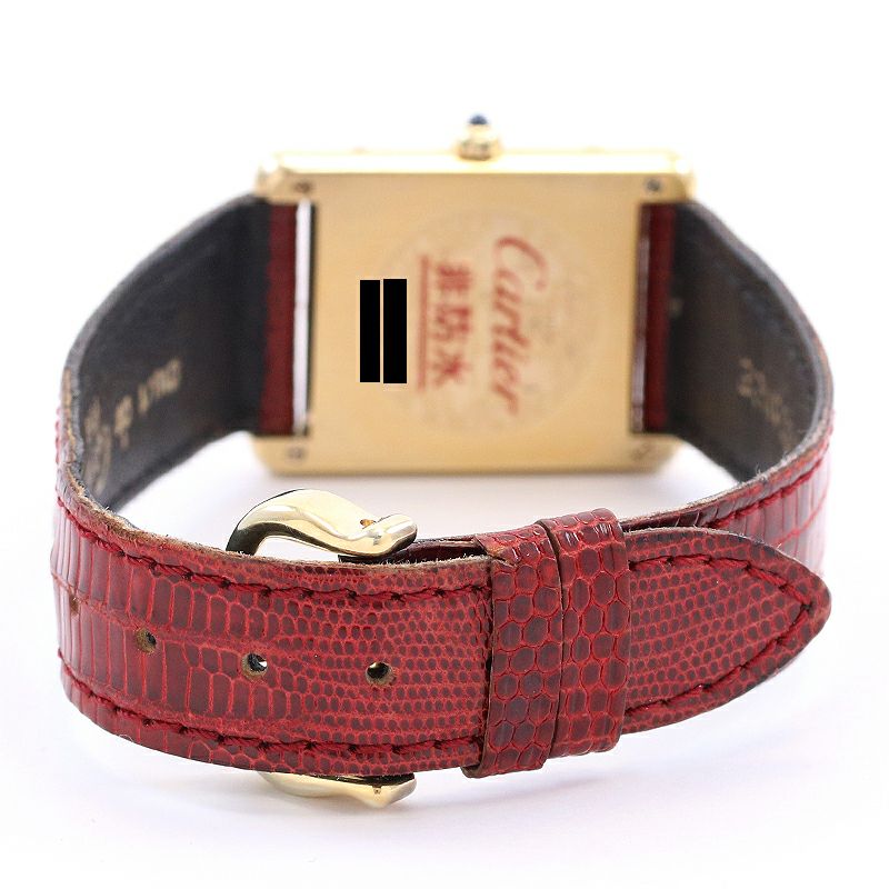 【中古】CARTIER MUST TANK LARGE MODEL VERMEIL カルティエ マストタンク LM ヴェルメイユ 83919723 (681006)