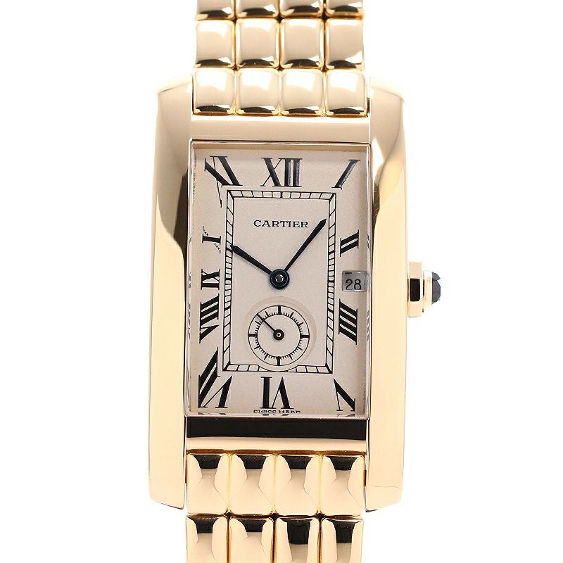 【中古】CARTIER TANK AMERICAN MEDIUM MODEL カルティエ タンクアメリカン MM W26001C9