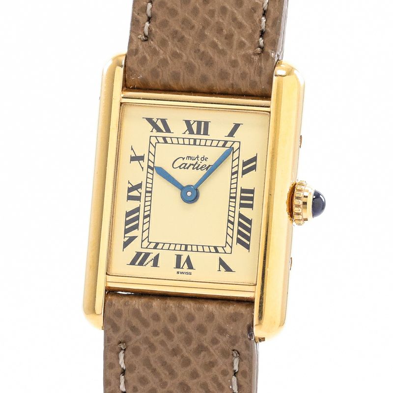 【中古】CARTIER MUST TANK SMALL MODEL VERMEIL カルティエ マストタンクSM ヴェルメイユ W1003154
