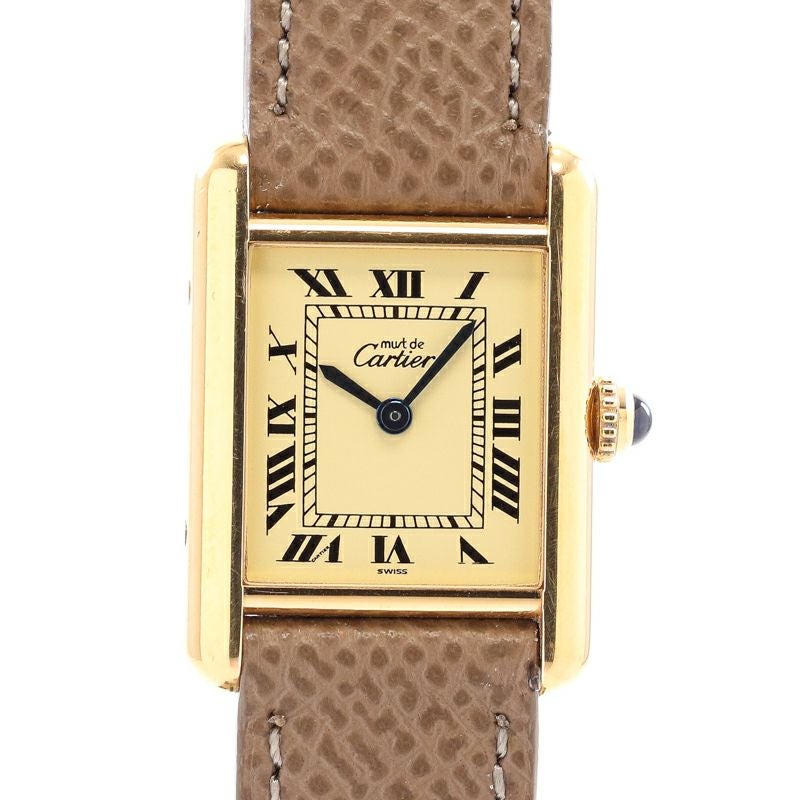 【中古】CARTIER MUST TANK SMALL MODEL VERMEIL カルティエ マストタンクSM ヴェルメイユ W1003154