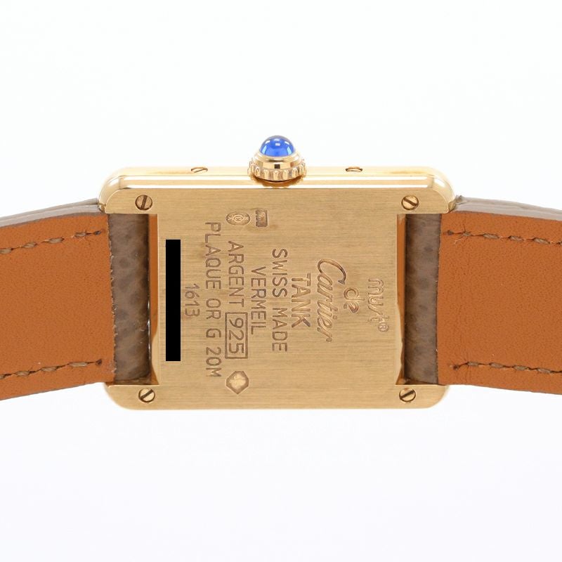【中古】CARTIER MUST TANK SMALL MODEL VERMEIL カルティエ マストタンクSM ヴェルメイユ W1003154