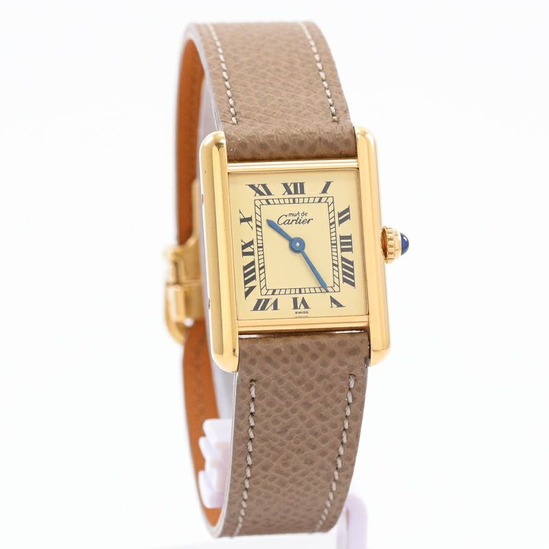【中古】CARTIER MUST TANK SMALL MODEL VERMEIL カルティエ マストタンクSM ヴェルメイユ W1003154