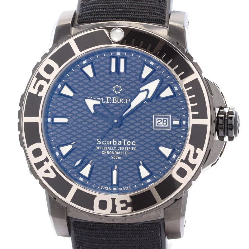 【中古】CARL F.BUCHERER PATRAVI SCUBATEC BLACK カール F. ブヘラ パトラビ スキューバテック ブラック 00.10632.28.33.01