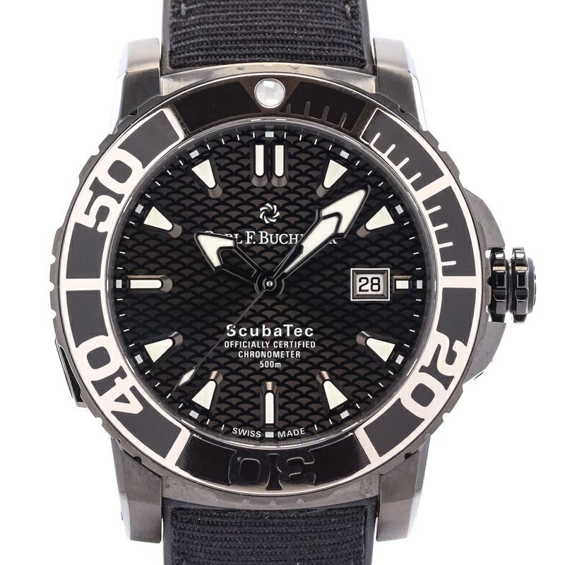 【中古】CARL F.BUCHERER PATRAVI SCUBATEC BLACK カール F. ブヘラ パトラビ スキューバテック ブラック 00.10632.28.33.01