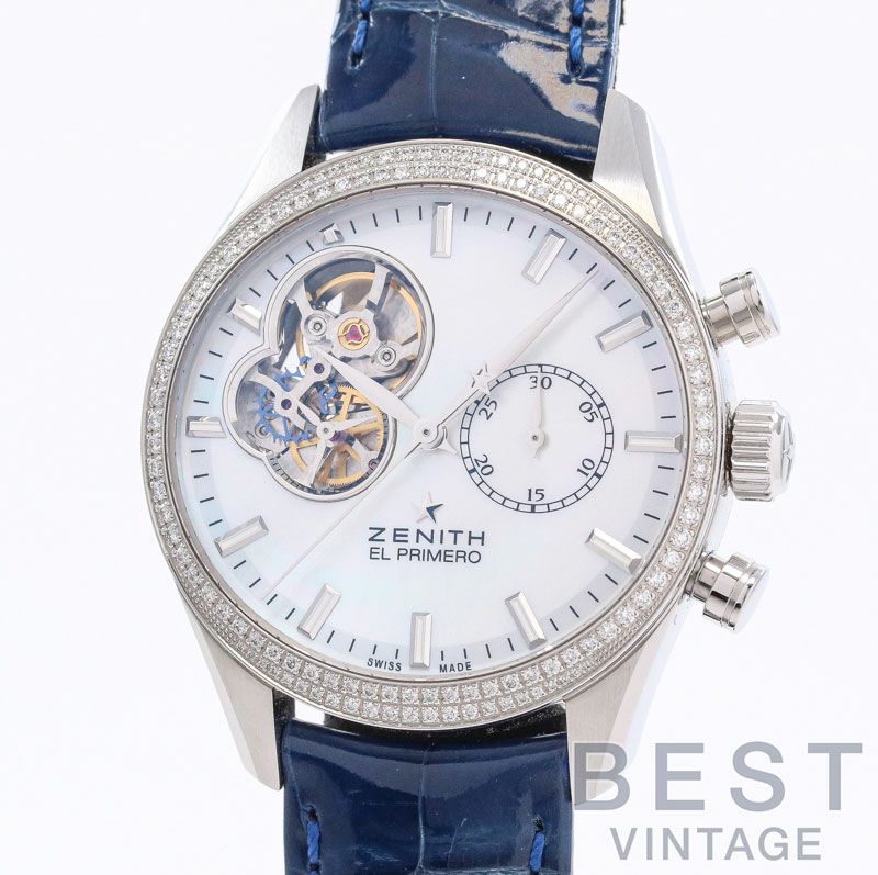 【中古】ZENITH EL PRIMERO CHRONOMASTER OPEN LADY ゼニス エル・プリメロ クロノマスター オープン レディ 16.2150.4062/81.C754